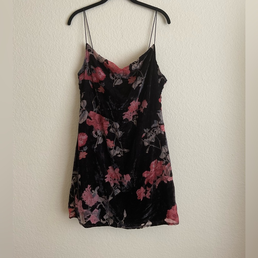 Misguided velvet mini dress